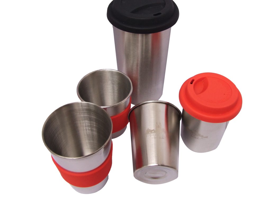 Printed with customized design and company logo, reusable steel cups. Print your own name or logo. promote your brand with custom made cups
