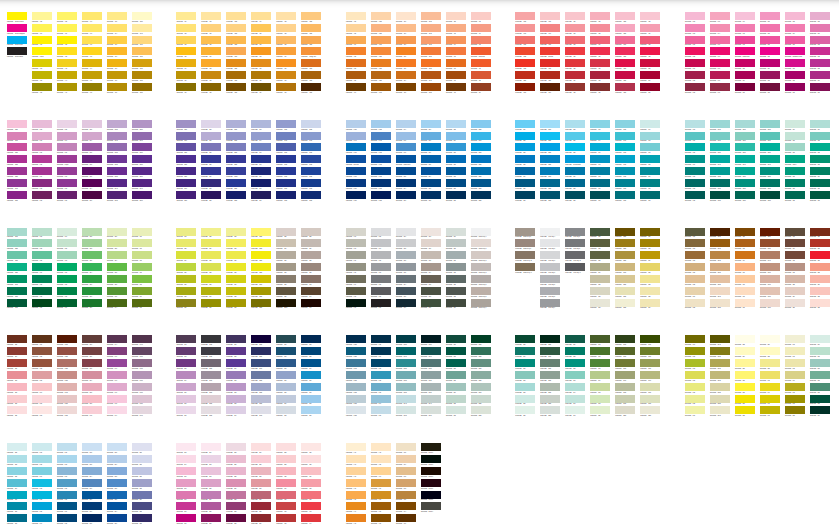 Vzorník barev - reklamní šňůrky na zakázku