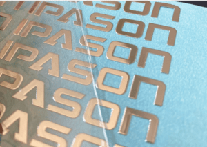 3D metallic sticker detail