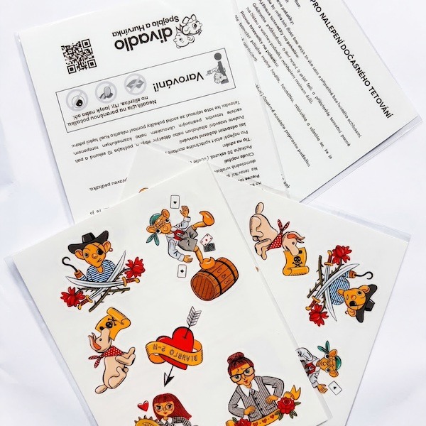 Dočasná tetování na zakázku s návodem