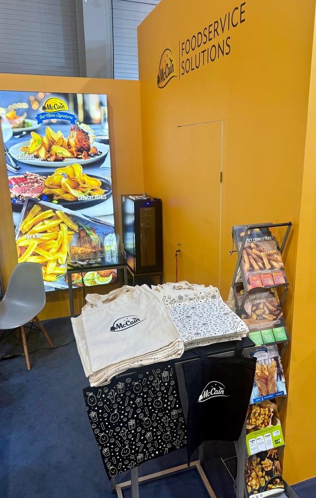 Naše lněné tašky s McCain na Bidfood Expo